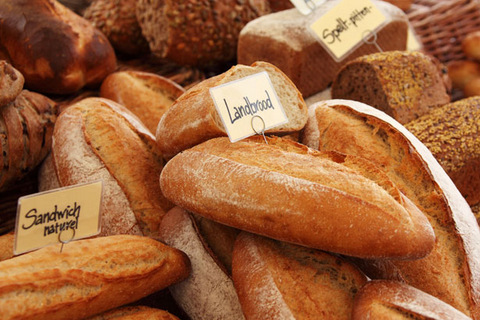 fresh bread on local market